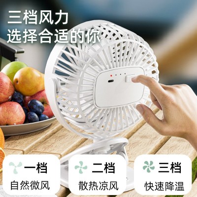 新款usb手持风扇迷你便携式桌面充电小风扇折叠数显香薰小电风扇图3