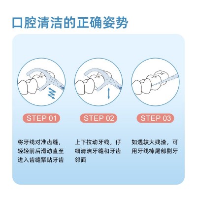 小鹿妈妈 牙线 一次性牙线棒50支盒装塑料剔牙签抖音同款 牙线批发图3
