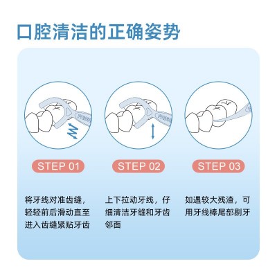 小鹿妈妈 牙线 牙线棒 塑料牙签 剔牙线便携随身盒100支/袋批发图3
