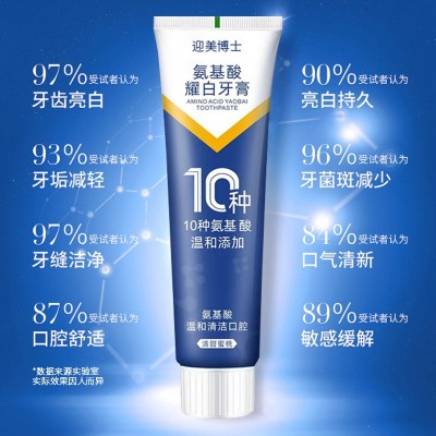 迎博士清甜蜜桃氨基酸牙膏温和配方清洁口腔耀白牙膏批发厂家图4
