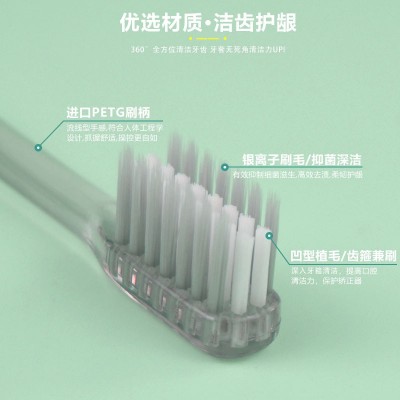 正畸牙刷银离子小头矫正牙齿专用戴牙套清洁U形软毛箍牙缝 刷成人图5