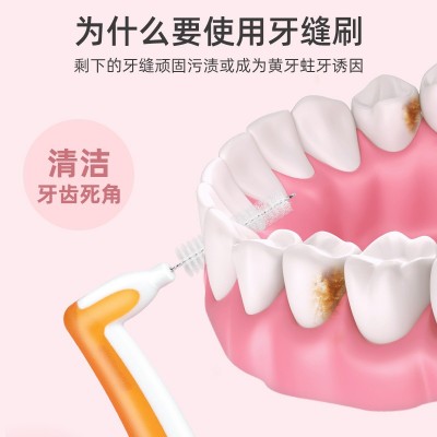 小鹿妈妈 牙缝刷 L型牙间刷7字型间隙齿间刷 牙套刷 10 支工厂批发图2