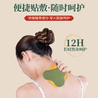 自发热热敷艾草膏贴颈椎膏贴膝盖贴腰椎贴生姜温灸艾草贴工厂直发图2