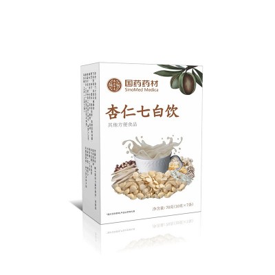 国药药材杏仁七白饮粉南杏仁粉山药薏仁白扁豆茯苓代餐冲饮冲泡图5