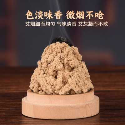 湖北蕲春艾绒500g袋装三年陈纯艾草艾叶艾灸馆家用批发手 工蕲艾绒图3