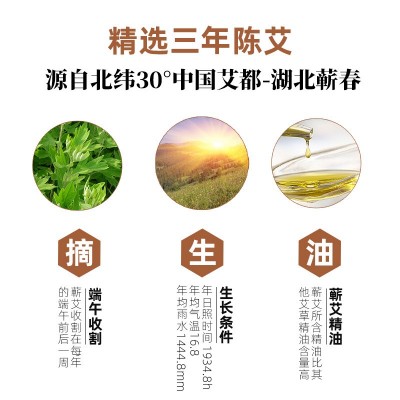 厂家批发自发热艾灸贴蕲艾温灸贴暖身贴宫暖贴感温热敷温灸热灸贴图3