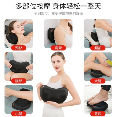亚马逊按摩枕头 多功能颈肩部腰部背部车载家用颈部颈椎按摩枕头图3
