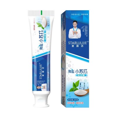 星露洁牙膏工厂直发 星露洁密泡海盐小苏打牙膏炫白护龈清新口气图2