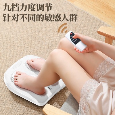脉冲足疗机足部脚垫震动遥控器多功能美腿机热敷全自动足底按摩器图3