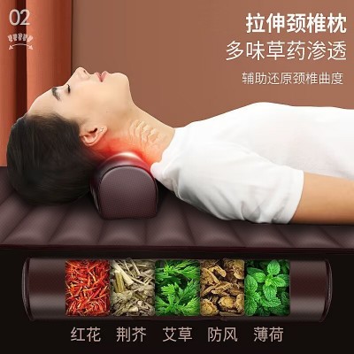 家用电动多功能按摩床垫靠垫坐垫加热颈椎腰部背部腿部按摩器厂家图4