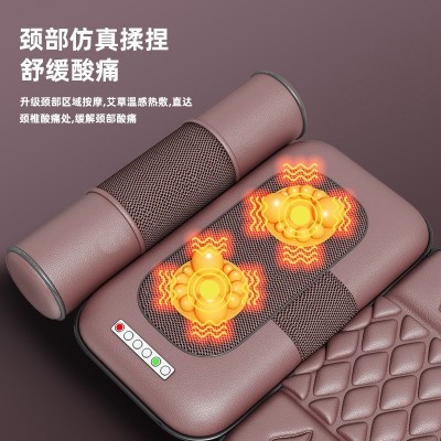 按摩床垫全身按摩器多功能电动按摩垫家用颈腰部热敷震动床垫批发图3