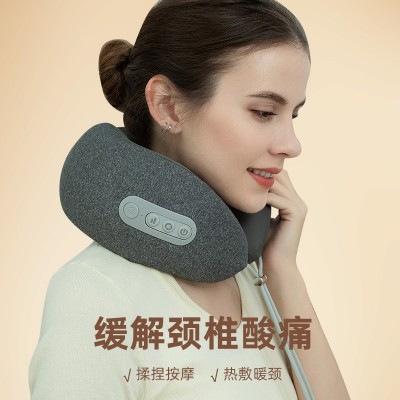 跨境颈椎按摩器肩颈按摩仪多功能车载护理电动加热U型按摩枕批发图2