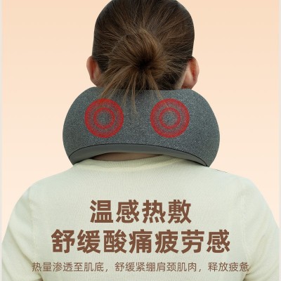 跨境颈椎按摩器肩颈按摩仪多功能车载护理电动加热U型按摩枕批发图3