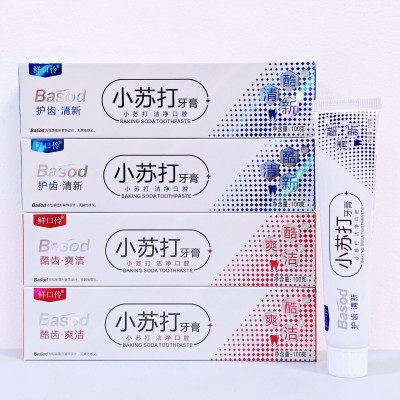 小苏打牙膏清新口气洁净口腔美白去黄去渍洁白 家庭装100/180克图3