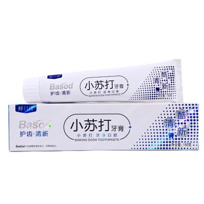 小苏打牙膏清新口气洁净口腔美白去黄去渍洁白 家庭装100/180克图5