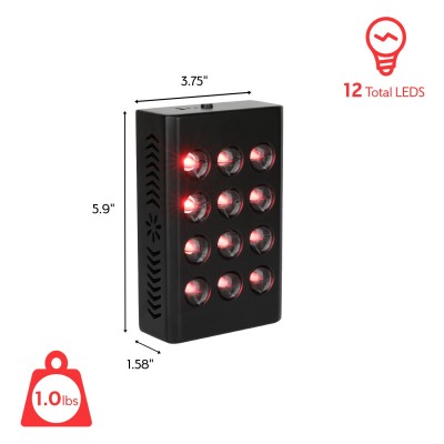 新款MINI60led美容理疗灯内置可充电便携式双芯片红光红外烤灯图4