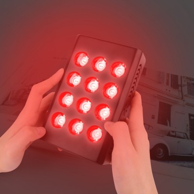 新款MINI60led美容理疗灯内置可充电便携式双芯片红光红外烤灯图5