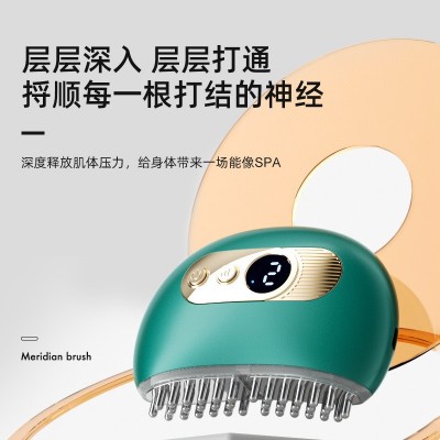 智能刮痧梳肩颈全身按摩脸部淋巴经络疏通仪电动脉冲震动温灸仪图4