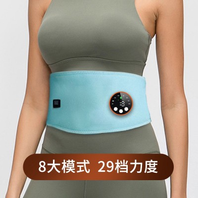 新款跨境智能石墨烯热敷按摩腰带EMS8模式29档暖宫神器按摩仪图2
