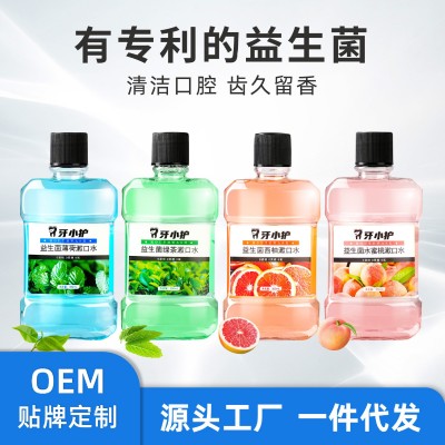 薄荷益生菌漱口水口气清新除口臭口腔清洁护理抑菌便携漱口 水批发图2