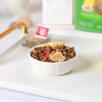 菊花决明子茶三角包盒装 牛蒡根金银花枸杞茶桂花茶代发图2