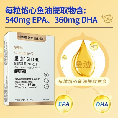 高含量95%欧米伽3鱼油批发代发深海鱼油人吃凝胶糖果oem定制鱼油图2