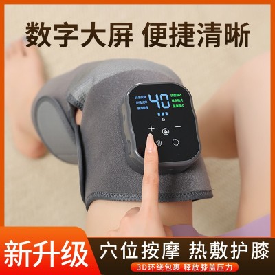 跨境热销气压膝盖按摩仪热敷揉捏膝盖按摩器老寒腿护膝按摩仪理疗图3