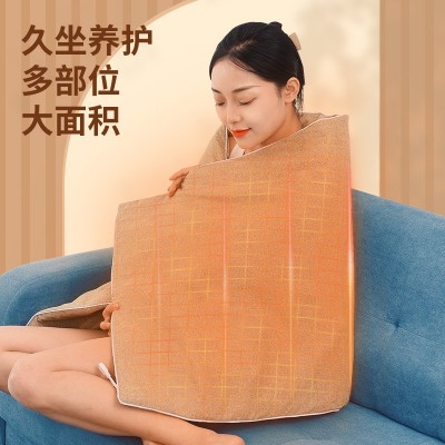 电加热艾灸垫艾绒床垫艾草毯艾绒被全身推拿热敷毯坐垫加热艾灸毯图2