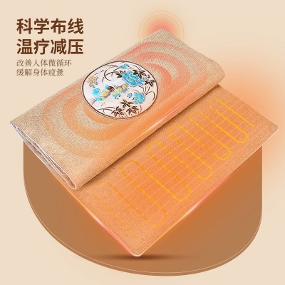 电加热艾灸垫艾绒床垫艾草毯艾绒被全身推拿热敷毯坐垫加热艾灸毯图3