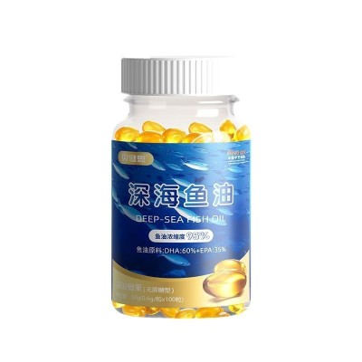 无蔗糖鱼油软胶囊100粒直播代发中老年深海鱼油凝胶糖果厂 家批发图5