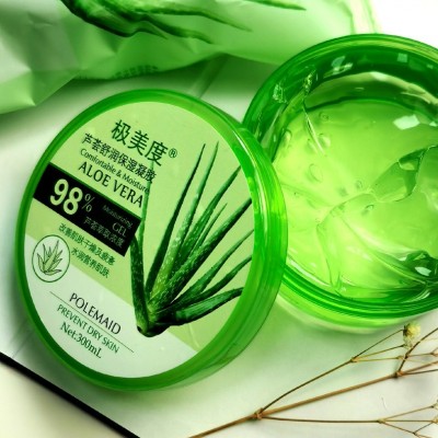 极美度芦荟胶300g补水保湿滋润芦荟护肤品免洗面膜芦荟胶正品批发图2