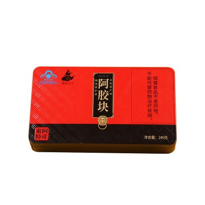 东阿正品阿胶块蓝帽礼盒装阿胶粉阿胶糕原材料阿胶铁盒装阿胶片图5