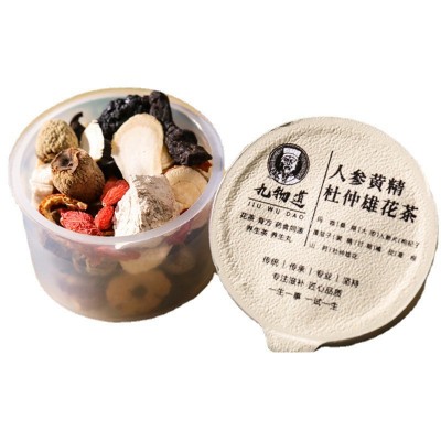 人参黄精杜仲雄花茶批发人参黄精小罐装养生茶男人十宝五肾宝花茶图5