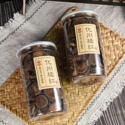 化州陈年橘红 10年化橘红胎果切片橘红片 清凉润喉养生茶罐装批发图3