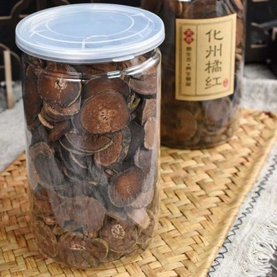 化州陈年橘红 10年化橘红胎果切片橘红片 清凉润喉养生茶罐装批发图4