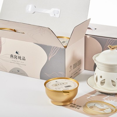 批发6碗装鲜奶原味花式燕窝 节日送礼伴手礼礼盒装燕窝炖奶图3