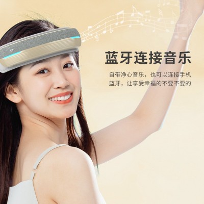 充电式头部按摩器热敷气压睡眠按摩带振动头皮按摩仪智能折叠图4