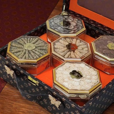 复古摩登五拼滋补礼盒滋补品中药材中秋新年员工福利养生礼品553图3