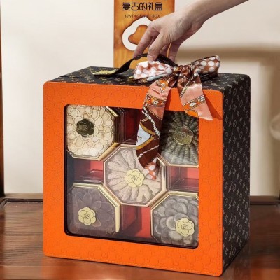 复古摩登五拼滋补礼盒滋补品中药材中秋新年员工福利养生礼品553图5