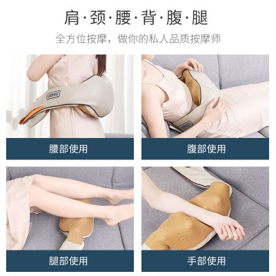 按摩披肩批发手持全自动揉捏按摩仪红光加热颈椎颈部腰部按摩器图2