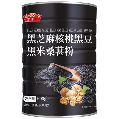亨博士黑芝麻核桃桑葚粉五谷杂粮粉核桃粉黑豆饱腹代餐粉代 发批发图4