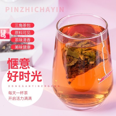 三角包茶草莓红茶9包/袋红茶荷叶草莓茶果味茶代用茶代发图3