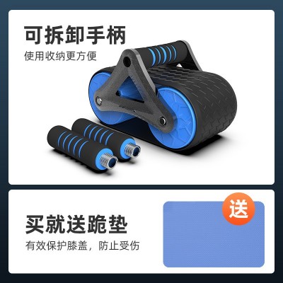 现货健腹轮自动回弹健腹轮静音腹肌轮健身器材坦克腹肌轮训练器图3