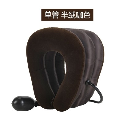批发充气颈椎牵引器充气护颈颈椎颈部牵引器半绒颈部按摩枕图2