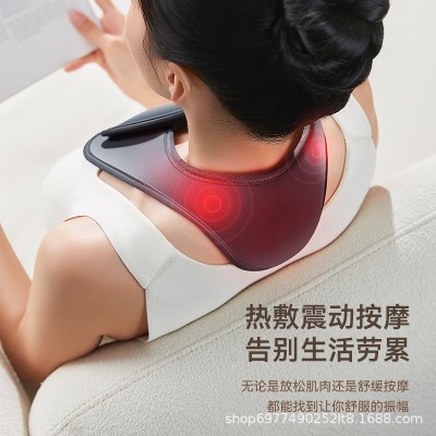 艾灸热敷按摩器便携颈椎脖套加热护颈仪颈部肩颈缓解脖子酸痛图5