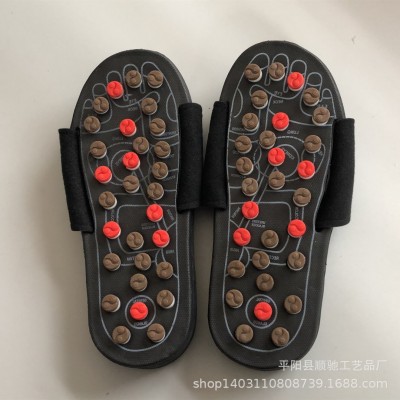 足底防滑鞋足疗鞋保健穴位凉拖鞋天然鹅卵石按摩拖鞋太极穴位按摩图4