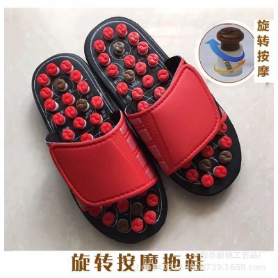 足底防滑鞋足疗鞋保健穴位凉拖鞋天然鹅卵石按摩拖鞋太极穴位按摩图3