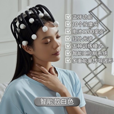 跨境新款智能八爪鱼头部全自动按摩器头疗机按摩器头部按摩仪批发图4