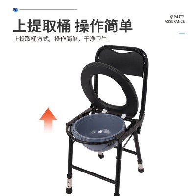 老人坐便器厂家批发 家用可折叠防滑老人残疾人坐便椅 孕妇洗澡椅图4