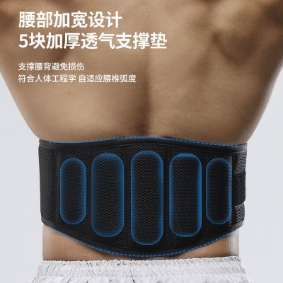 跨境运动加压护腰带男女士深蹲束腰硬拉卧推力量举重训练健身腰带图3